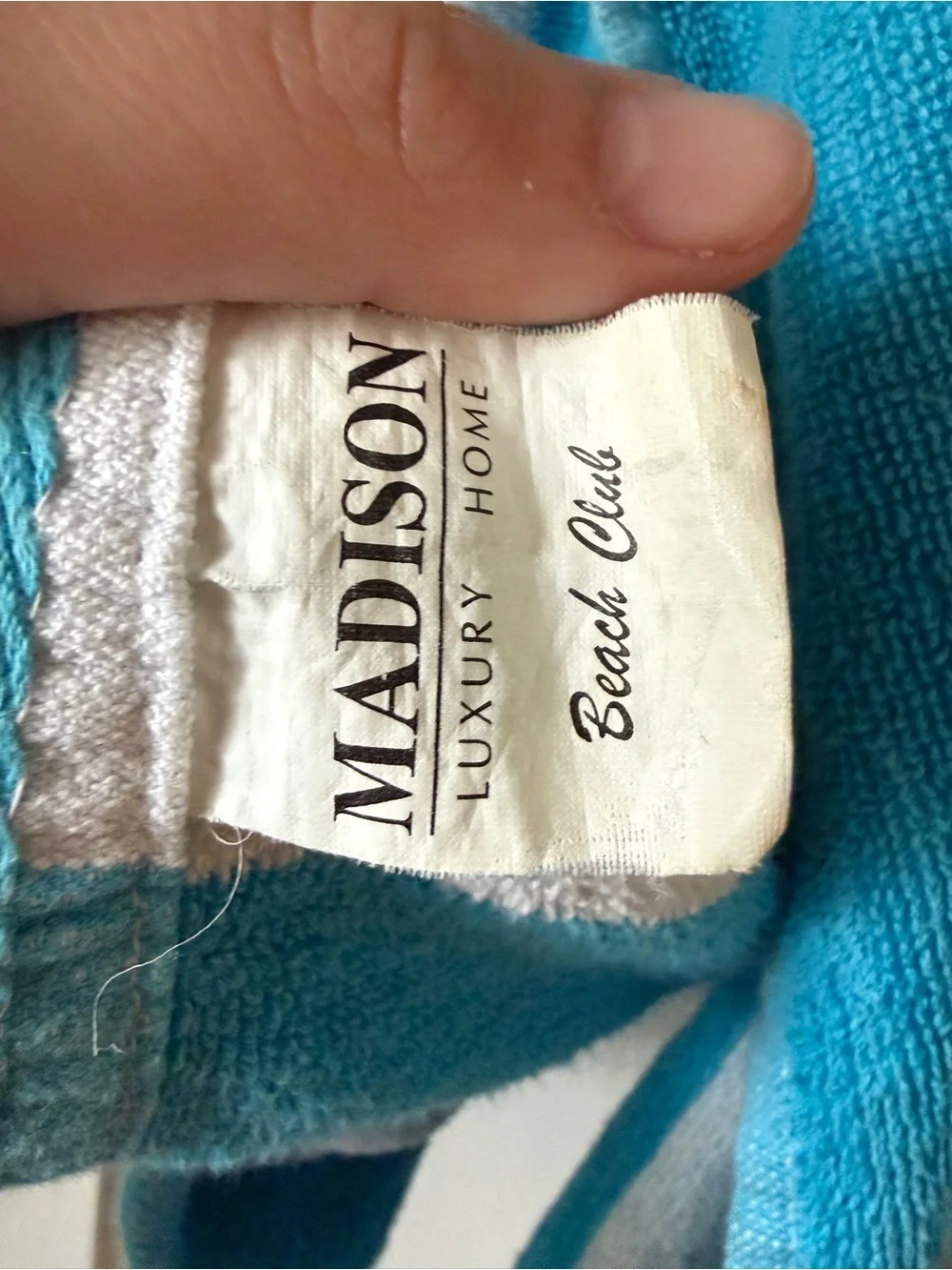 Madison Blue and White Striped Beach Towel